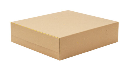 Isolated Simple Cardboard Gift Box