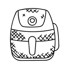 air fryer icon, air fryer line art - simple line art of air fryer, perfect for air fryer logos and icons