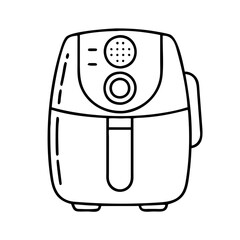 air fryer icon, air fryer line art - simple line art of air fryer, perfect for air fryer logos and icons