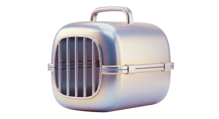 Isolated Metallic Pet Carrier with Ventilation