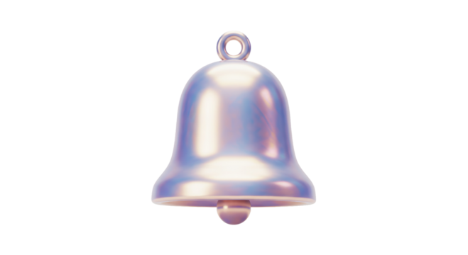 Isolated Silver Shiny Metallic Bell