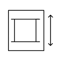 aspect ratio icon, aspect ratio line art - simple line art of aspect ratio, perfect for aspect ratio logos and icons