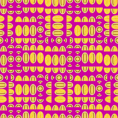 Seamless pattern with Gold in Gold Watermelon.Fruit and vegetables. Flat style. Isolated vector illustration.