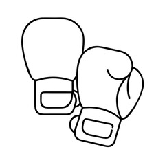 boxing gloves icon, boxing gloves line art - simple line art of boxing gloves, perfect for boxing gloves logos and icons