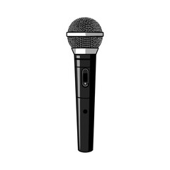 Microphone Silhouette Clipart Vector