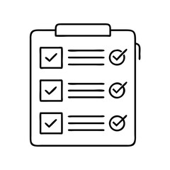 campaign checklist icon, campaign checklist line art - simple line art of campaign checklist, perfect for campaign checklist logos and icons