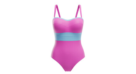 Isolated Retro Pink and Blue Swimsuit