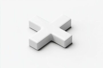 Obraz premium The minimal structure and fluid shading make this 3D cross X versatile for both digital interfaces and learning materials.