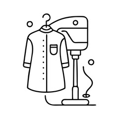 clothes steamer icon, clothes steamer line art - simple line art of clothes steamer, perfect for clothes steamer logos and icons