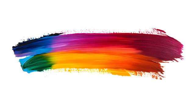 Vibrant colorful paint stroke art studio graphic design creative space close-up artistic expression