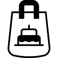 Fototapeta premium Birthday Souvenir glyph icon