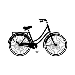 Vintage Bicycle Silhouette Clipart Set