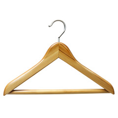 Wooden Clothes Hanger Isolated on Black