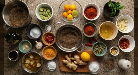 Cooking ingredients display