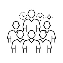 diverse group icon, diverse group line art - simple line art of diverse group, perfect for diverse group logos and icons