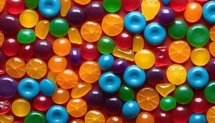 Obraz premium Colorful Gummy Candy Background