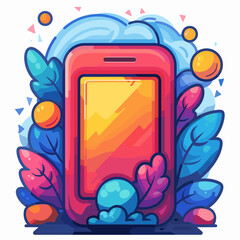 Flower icon in cartoon style. Vector illustration for web design.