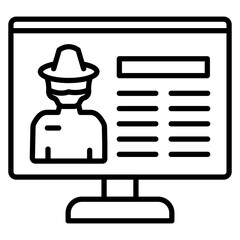 Obraz premium Criminal Database Icon