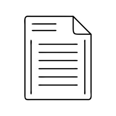 document icon, document line art - simple line art of document, perfect for document logos and icons