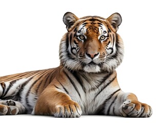 Obraz premium Majestic Bengal Tiger Lying Down