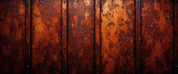 Grunge Rusty Corten Steel Wall Texture Background Banner