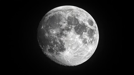 Obraz premium Detailed view of the half-moon against black night sky