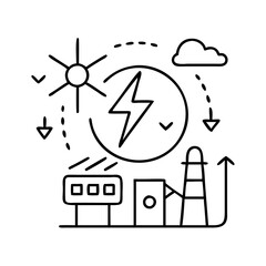 energy icon, energy line art - simple line art of energy, perfect for energy logos and icons