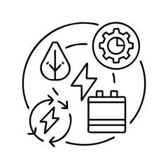 energy transition icon, energy transition line art - simple line art of energy transition, perfect for energy transition logos and icons