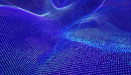 abstract 3d glowing wave of blue and violet dots for futuristic web design, digital branding, ui background, motion graphics, and print media

