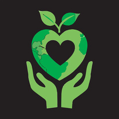 International Day of Charity T Shirt Design,Charity Day Globe and Heart Vector Illustration,Charity Awareness Day Typography Design,Hands Holding Globe Charity Day Artwork,Charity Support Day Vector