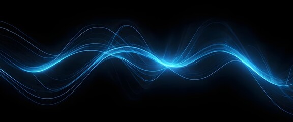 Abstract Blue Light Waves