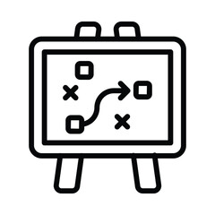 Marketing Planning Vector outline icon. Eps10 file 