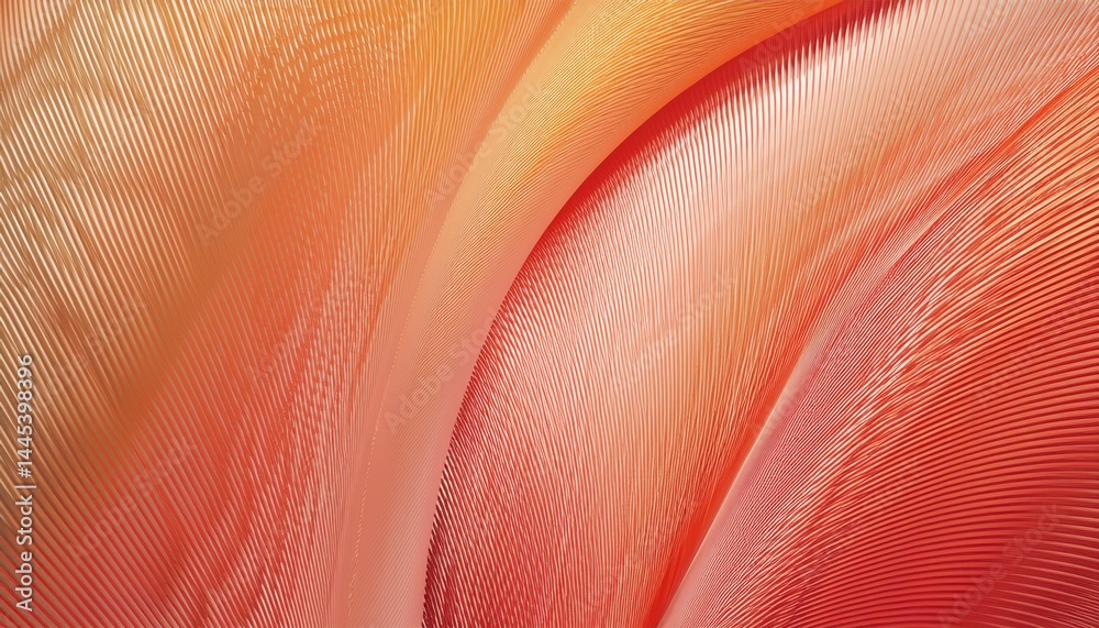 Poster vibrant abstract orange and red flowing lines background for digital art, web design, print media, b