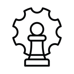 Strategy Management Vector outline icon. Eps10 file 