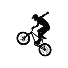 Naklejka premium BMX Rider Mid Air in Thrilling Trick.eps
