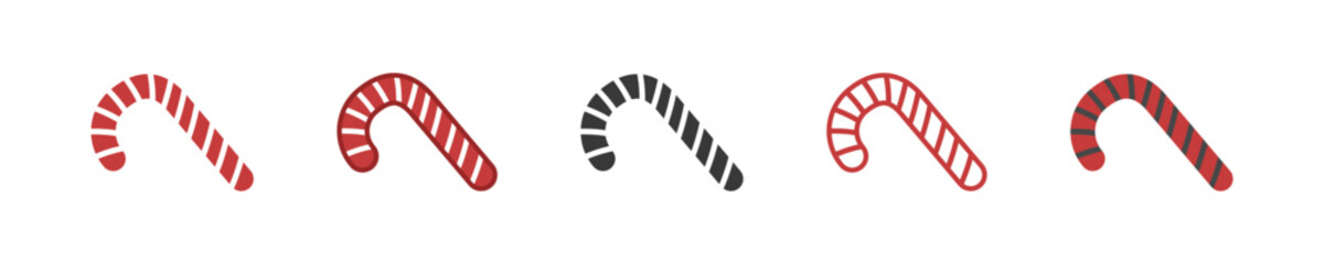 Candy set icon. Sweet candy icon in vector design style. Graphic element sweet cane. Sugar Candys sign.