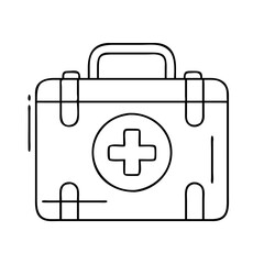 first aid kit icon, first aid kit line art - simple line art of first aid kit, perfect for first aid kit logos and icons