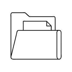 folder icon, folder line art - simple line art of folder, perfect for folder logos and icons