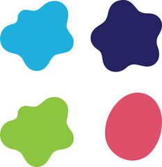 Colorful Abstract Shapes Set – Modern Geometric Design Elements , Abstract Shape Clip art , Vibrant Abstract Shapes Bundle , Colorful Abstract Vector Shapes