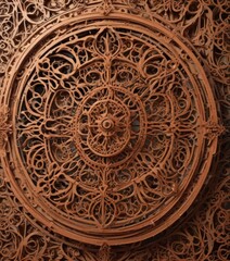Obraz premium Intricate laser-cut designs on thick cardstock, varied colors , material, handmade