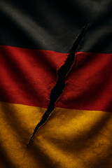 Zerrei&szlig;probe - Symbolische Spannung in der Deutschlandflagge Stress Test - Symbolic Tension in the German Flag 