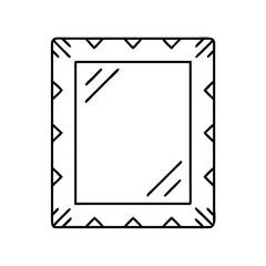 frame icon, frame line art - simple line art of frame, perfect for frame logos and icons