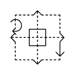 free transform icon, free transform line art - simple line art of free transform, perfect for free transform logos and icons