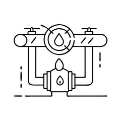 fuel pipeline icon, fuel pipeline line art - simple line art of fuel pipeline, perfect for fuel pipeline logos and icons