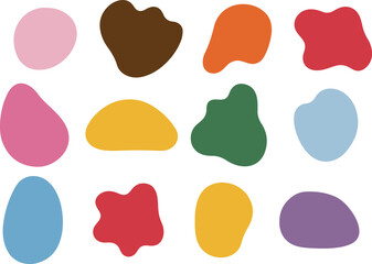 Colorful Abstract Shapes Set – Modern Geometric Design Elements , Abstract Shape Clip art , Vibrant Abstract Shapes Bundle , Colorful Abstract Vector Shapes