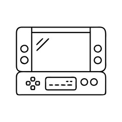 gaming console icon, gaming console line art - simple line art of gaming console, perfect for gaming console logos and icons