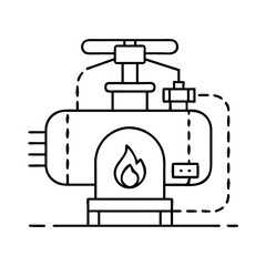 gas export icon, gas export line art - simple line art of gas export, perfect for gas export logos and icons