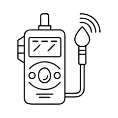 gas leak detector icon, gas leak detector line art - simple line art of gas leak detector, perfect for gas leak detector logos and icons