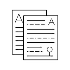 grammar rules icon, grammar rules line art - simple line art of grammar rules, perfect for grammar rules logos and icons