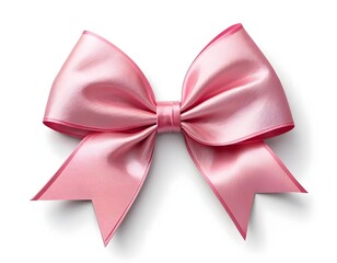 Naklejka premium Pink Satin Ribbon Bow